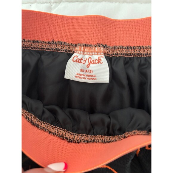 Cat & Jack Halloween Pumpkin Orange/Black Tulle Skirt Size XS 4-5 - Picture 3 of 5